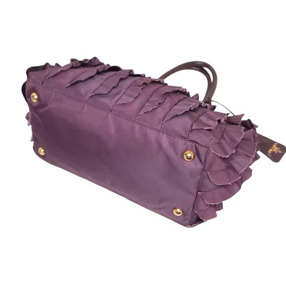 Prada Nylon Violet Frill Tote Bag - Picture 5 of 11